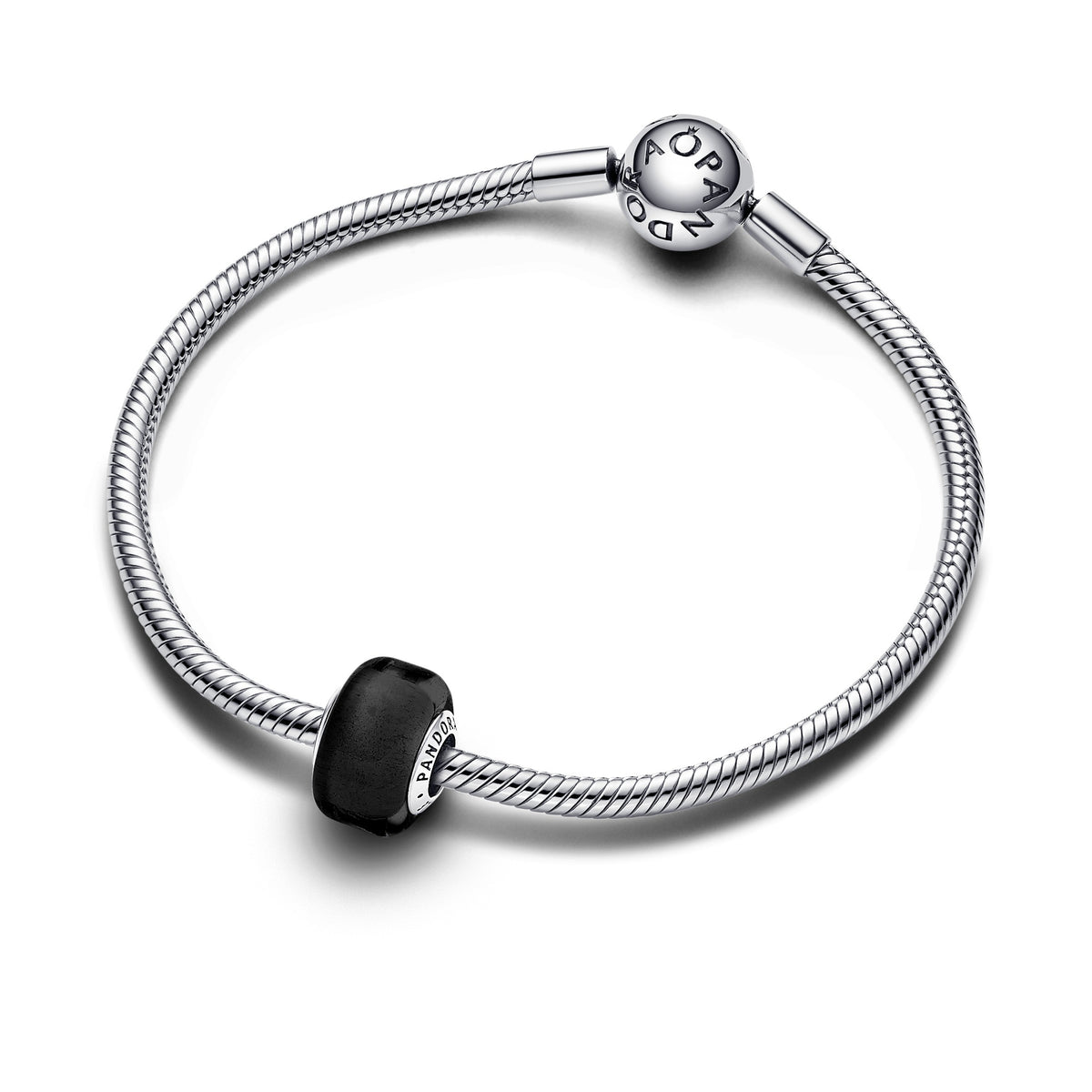 Pandora Moments Mini Charm en Verre de Murano Noir 793117C00