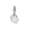 Pandora Moments Charm Pendant Double Rose Blanche en Fleur 793200C01