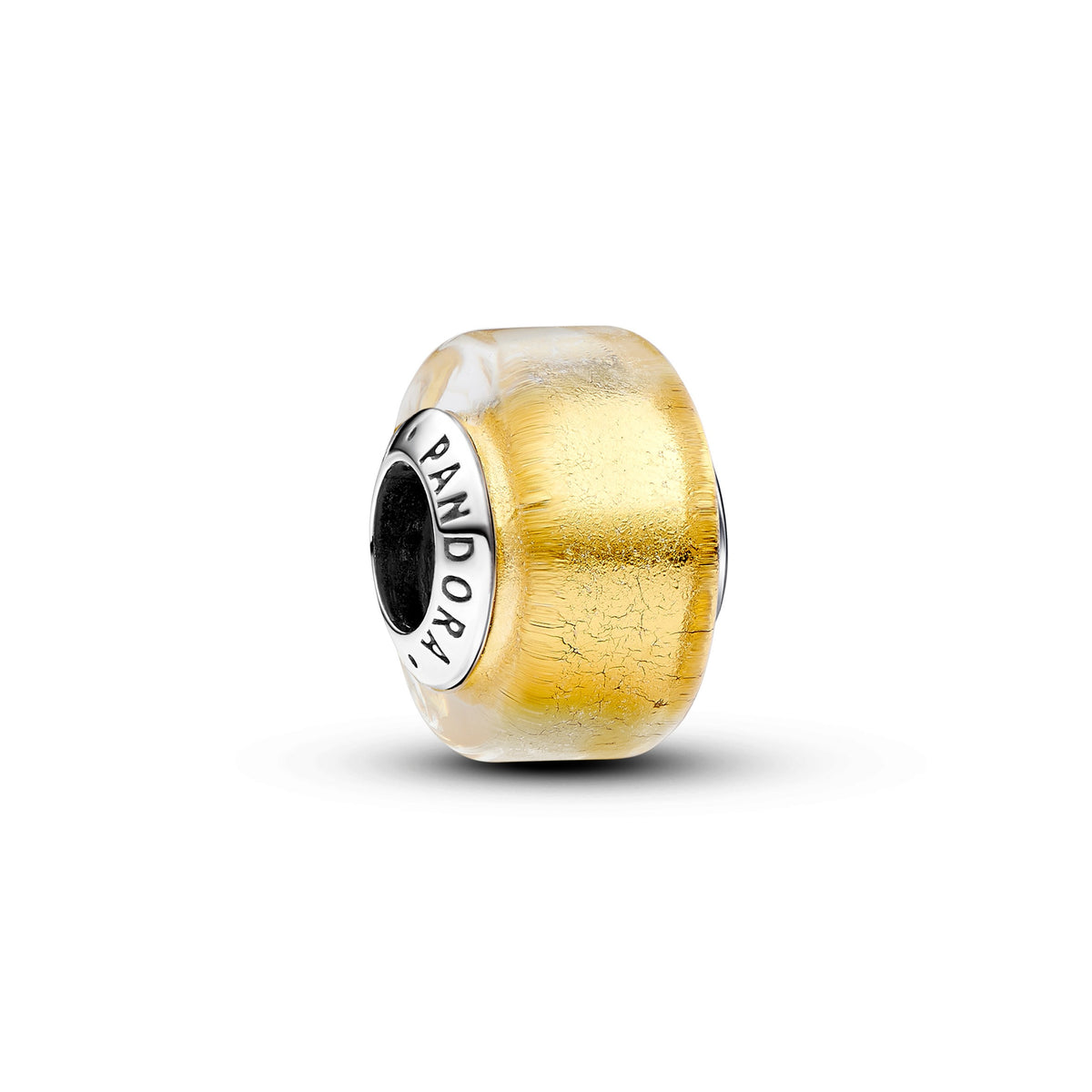 Pandora Moments Mini Charm en Verre de Murano Doré 793353C00