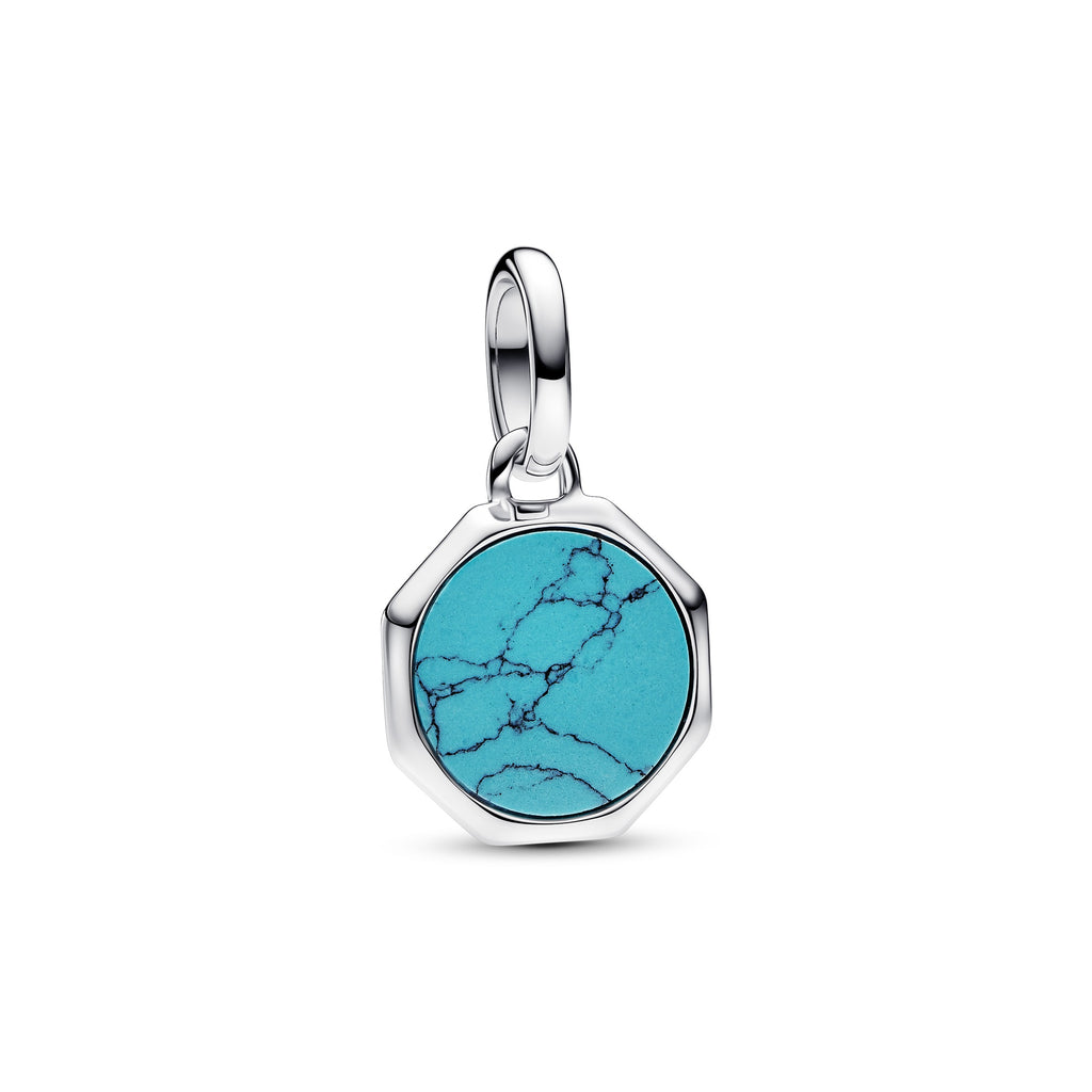 Pandora ME Mini Charm Médaillon Gravable Turquoise 793388C01