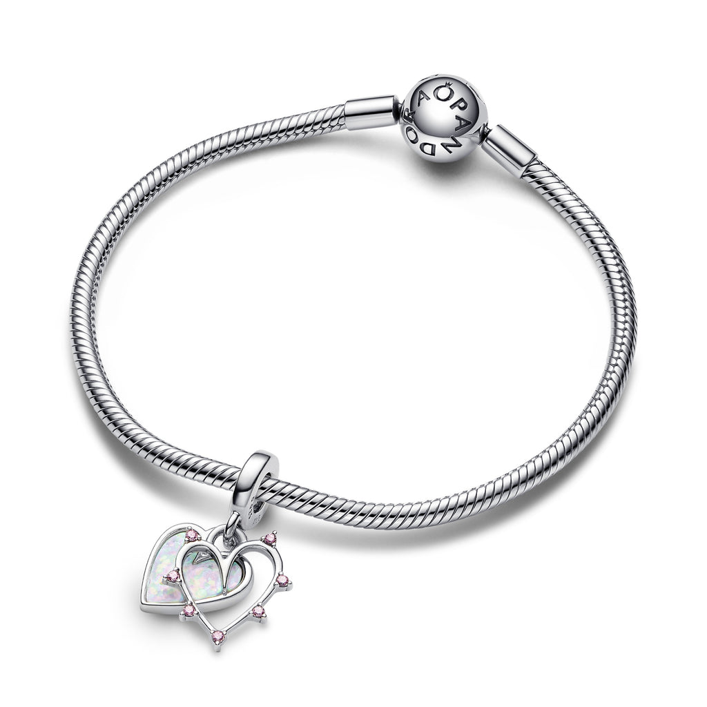 Pandora Moments Charm Pendant Double Opalescent Amitié 793434C01