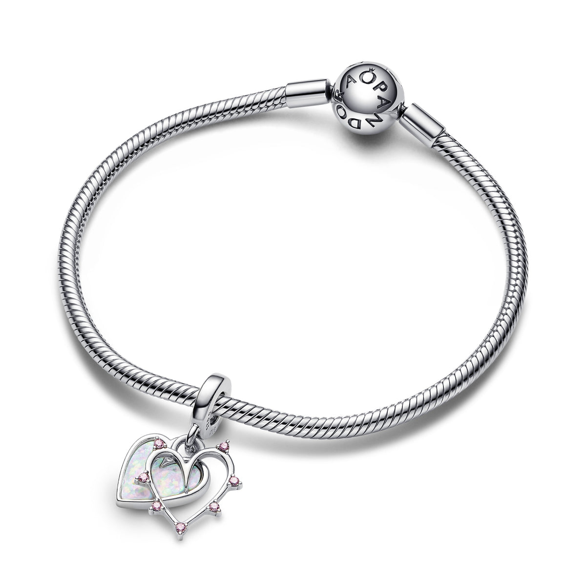 Pandora Moments Charm Pendant Double Opalescent Amitié 793434C01