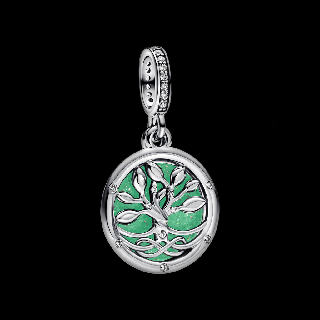 Pandora Moments Charm Pendant Double Arbre de l'Infini Phosphorescent 793599C01