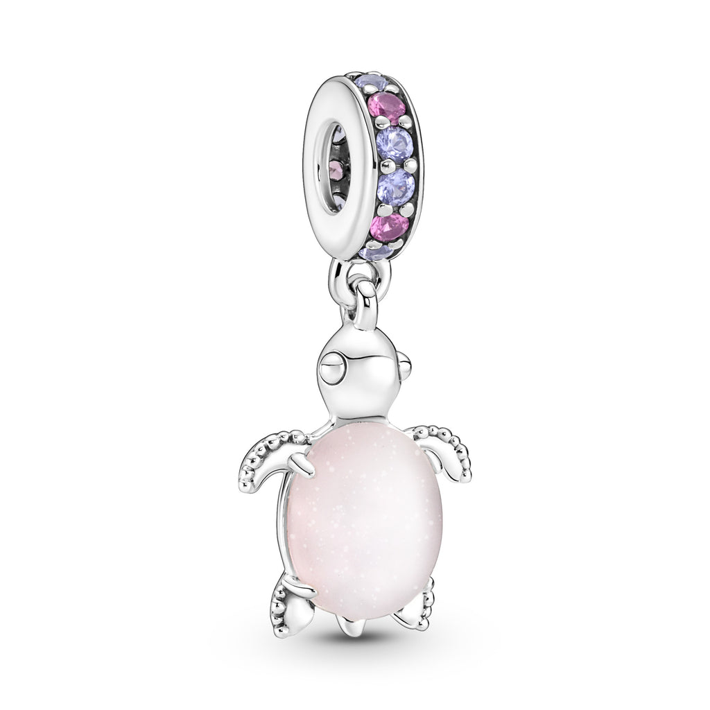 Pandora Moments Charm Pendant Tortue de Mer Rose en Verre de Murano 798939C02