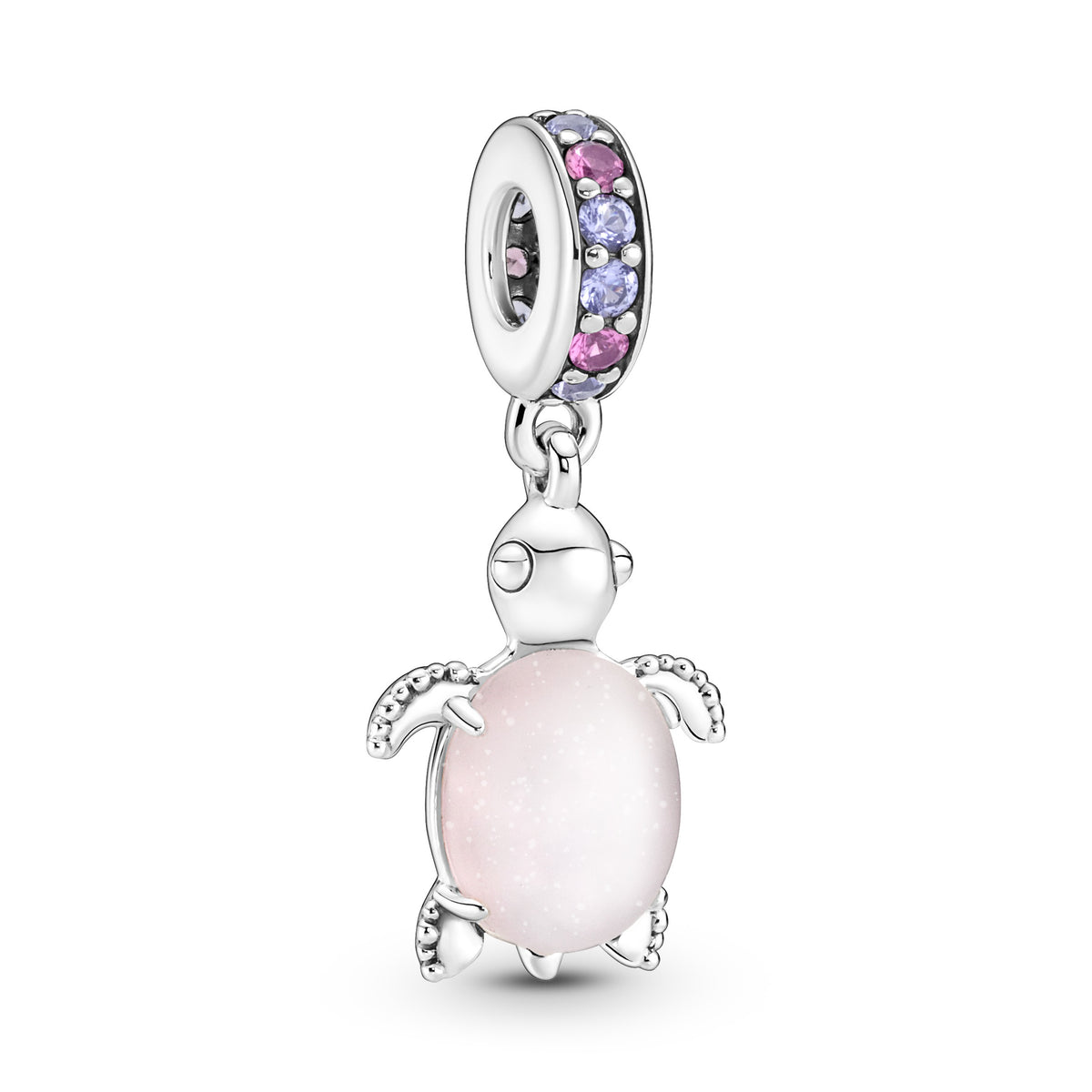 Pandora Moments Charm Pendant Tortue de Mer Rose en Verre de Murano 798939C02